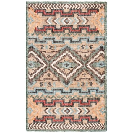 Safavieh Kilim Bohemian Flat Weave Rectangle Area Rug Natural & Blue - 5 x 8 ft. KLM760M-5